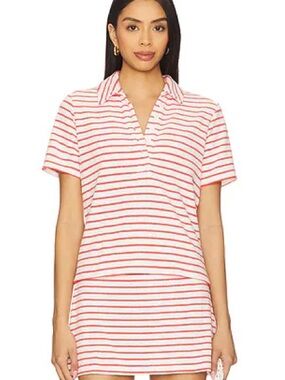 Rails Naveli Court Polo & Hope Skirt Towel Terry Set both XS in Cherry Stripe